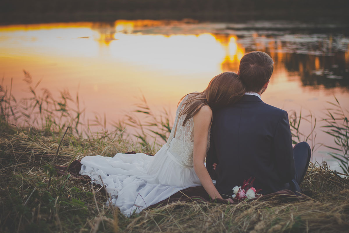 Couple by a lake