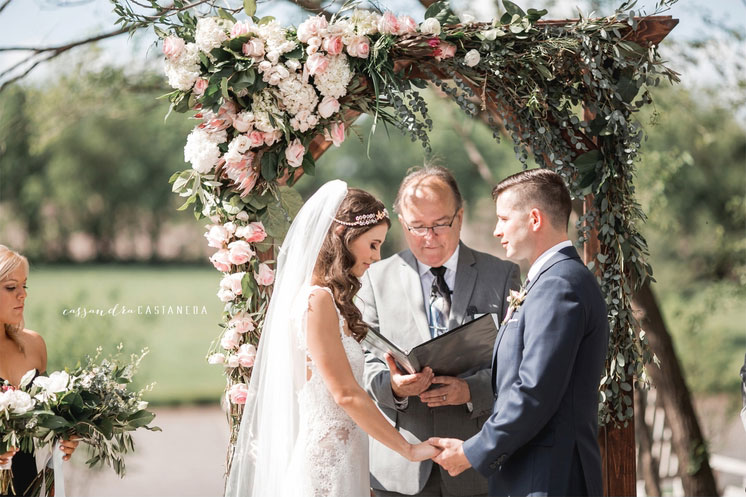 Pastor David Barger at a ceremony